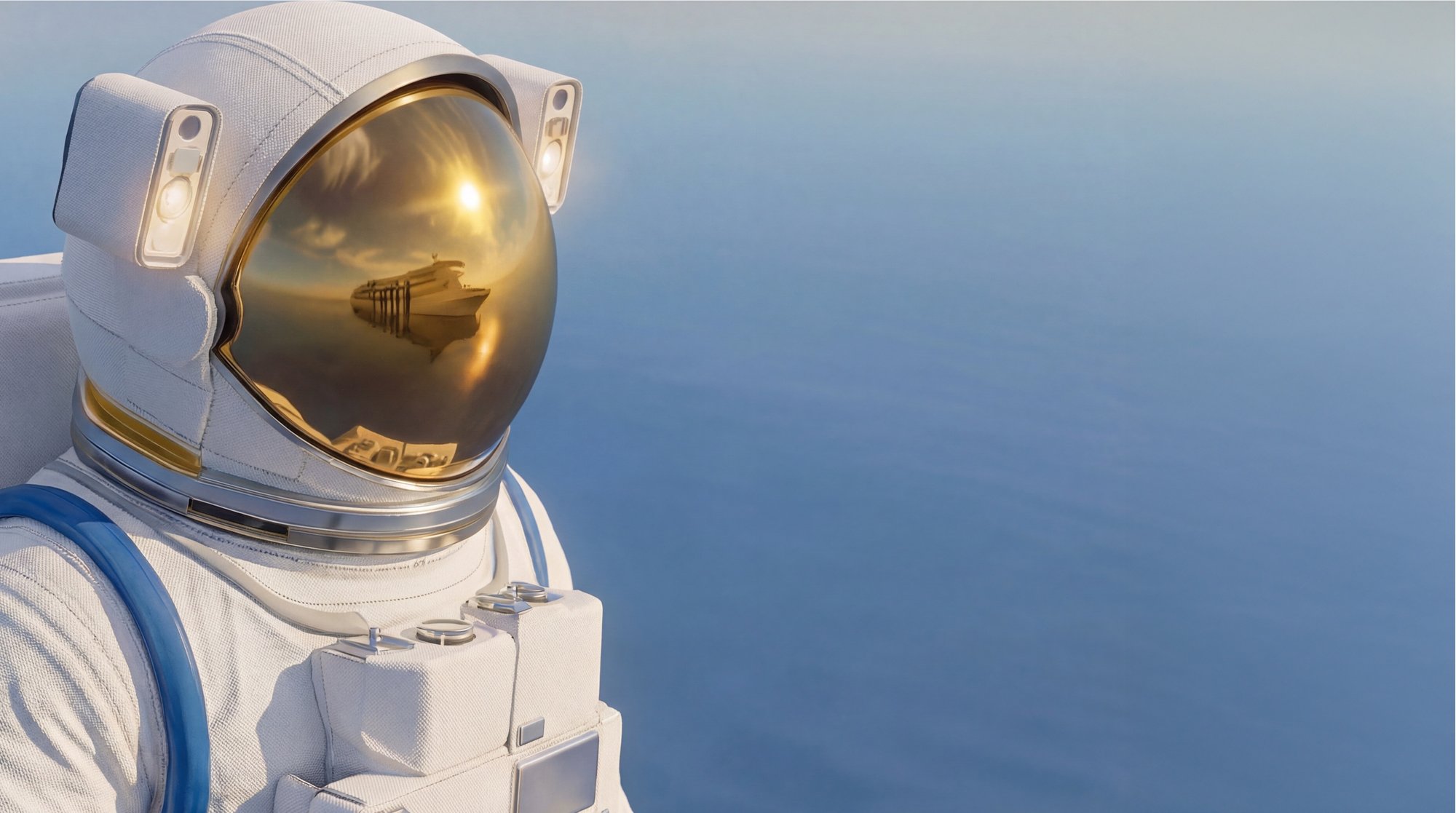 GNV astronaut — gold visor and GNV badge